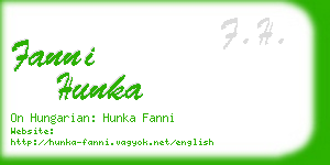 fanni hunka business card